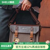 摄侣富士xt50xs20相机包索尼zve10a7c2尼康z30zf微单佳能R50r6单肩斜跨包徕卡dlux8复古摄影包收纳配件 咖色皮盖头咖色复古包-大号（送进口空气垫肩）