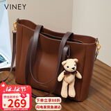 viney牛皮包包女包大容量托特包轻奢斜挎单肩包生日圣诞礼物送女生女友