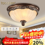 韬齐 欧式吸顶灯客厅现代简约主卧室灯美式阳台灯具 J2003-中号 直径35CM 配单色LED灯泡