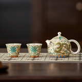 茗光整套茶具鎏银龙凤茶壶茶具套装送新婚礼物乔迁礼物