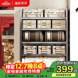 溢彩年华 厨房置物架落地收纳架仓储货架家用多层置物烤箱架6403