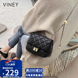 viney包包女包牛皮小众斜挎包品牌单肩链条包生日圣诞礼物送女生女友