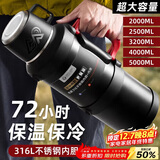 PAKCHOICE保温壶杯大容量保温保冷水壶316不锈钢户外便携旅行车载暖水壶