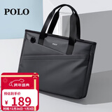 POLO商务公文包男士可扩容手提包14/15.6英寸电脑包单肩包礼物送男友
