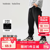 巴拉巴拉童装儿童裤子男童女童长裤2025冬加绒运动休闲束脚裤209425108204