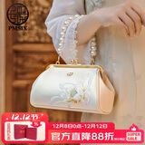 PmSix包包女白色刺绣古风旗袍包手提单肩斜挎包圣诞礼物实用送老婆女友