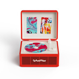 WHATPLUS  C300一体式CD机发烧友专辑播放器 复古CD播放机 唱片机造型 蓝牙音响 蓝牙cd机 生日礼物 C300火焰红2代+正版CD