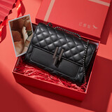 红蜻蜓（RED DRAGONFLY）2026新款包包女包牛皮链条单肩斜挎包送女友妈妈生日礼物礼盒装