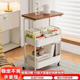卓博置物架落地小推车零食架子客厅收纳架厨房储物架层架SJ13白色