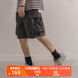 NOTHOMME潮牌宽松抽绳工装短裤男士夏季青年休闲裤 深灰色 M