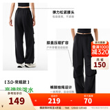 安踏户外伞兵裤丨大地之壳防风防泼水宽松软壳裤女裤冬季阔腿运动长裤 【大地之壳3.0-常规款】基础黑-4 [耐磨升级] M (女165)