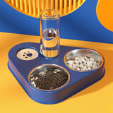 疯狂的主人猫碗双碗喂食碗不锈钢饭盆狗猫咪饮水机