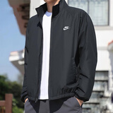 耐克（NIKE）外套男士上衣 2026新款秋季运动服休闲透气跑步立领速干梭织夹克 【背部透气开口】刺绣logo/黑色/晒图退10 建议拍小一码 2XL 【185】体重170~190斤左右