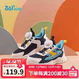 361°童鞋 儿童跑鞋四季男女童3-14岁助推科技旋钮跑鞋 蓝29