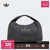 adidas「云朵包」牛仔风大容量运动挎包女子阿迪达斯官方三叶草 黑色 NS