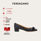 菲拉格慕（Ferragamo）女士黑色Vara蝴蝶结高跟鞋 0775750_1D _ 80 礼物送女友