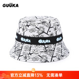 古由卡GUUKA潮牌渔夫帽男女款嘻哈春夏秋遮阳帽盆帽子 笑脸 M(56-58cm)