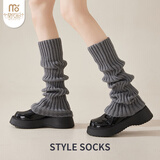 莫代尔2双JK袜套针织腿套y2k套脚袜子女堆堆秋冬季修饰腿型辣妹日系