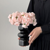 京东鲜花27头牡丹仿真花假花摆设客厅装饰花花艺摆件餐桌绢花花束拍照摄影