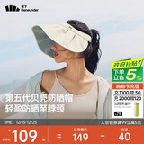 蕉下（beneunder）遮阳帽子防晒帽女防紫外线太阳帽贝壳空顶帽便携TS550白