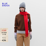 BLUE ERDOS【100%山羊绒】25早秋新品保暖时尚纯色羊绒围巾 正红 180cmX30cm