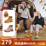 骆驼（CAMEL）山丘经典大黄靴户外工装马丁靴 L23W076065R 土黄（绒里） 36