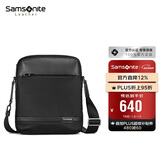 新秀丽（Samsonite）斜挎包精品男士单肩包超纤挎包时尚男包休闲实用TN5*09004黑色