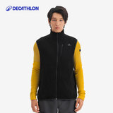 迪卡侬（DECATHLON）抓绒马甲男女秋保暖摇粒绒背心抓绒衣开衫冲锋衣内胆MH120 男款-黑色 L