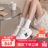 MLB官方运动鞋女鞋子 圣诞情侣学长鞋厚底休闲鞋百搭板鞋男3ASXCA12N 纽约洋基队/象牙色/拍大半码 38 (240mm)