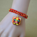 梦君宸端午节粽子七彩圈迷你小香包五彩绳手链手工编织红绳儿童宝宝饰品 虎头款