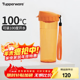 特百惠（Tupperware）茶韵500ML塑料杯男女士学生夏季运动水杯子户外便携大容量 橘花橙