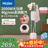 海尔（Haier）双杆立式挂烫机家用手持蒸汽电熨斗烫衣服带板大功率平挂两用多功能蒸气熨烫机HY-GS2408F