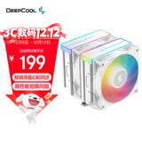 九州风神（DEEPCOOL）大霜塔棱镜白色6热管CPU风冷散热器棱镜顶盖幻彩同步260W多平台支持