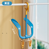 畅印双钩晒鞋架晾鞋子神器家用晾晒架子室外阳台凉鞋子防风挂钩多功能 深蓝【可旋转/双钩】