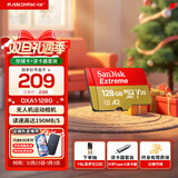 闪迪内存卡存储tf卡运动相机卡高速gopro相机无人机内存卡MicroSD卡u3/v30 128G+川宇Type-C读卡器价值14.9元