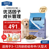 伯纳天纯经典系列中/大型幼犬犬粮 拉布拉多德牧金毛哈士奇通用15kg/30斤