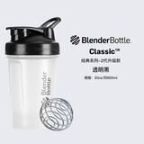 Blender Bottle蛋白粉摇摇杯运动水杯 大容量塑料杯带刻度健身便携搅拌男士女生 经典款V2透明白600ml