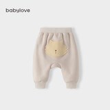 babylove婴儿大PP裤秋冬加绒保暖宝宝长裤高腰护肚外穿百搭休闲裤
