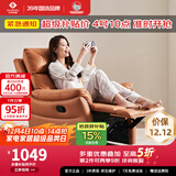 左右沙发单人沙发椅子北欧简约客厅家具科技布功能单椅DZY6010 4手动带摇转单椅 科技布-玛瑙棕 一人位