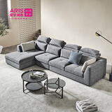 爱依瑞斯现代简约奶油风沙发客厅2025新款小户型沙发可拆洗棉麻17 混纺灰 【小转角】 2.75m 丨全拆洗设计丨防污耐磨丨