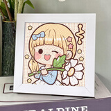 帕提拉（patila）diy手工制作钻石画卡通钻石画满钻贴画送女友闺蜜礼物少女心 6202公主+画布+钻石+工具+相框