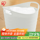 爱丽思（IRIS） 脏衣篓浴室大号脏衣篓塑料洗衣篮装脏衣服污衣篮子桶收纳筐衣篮 40升 白色密闭【3-4人适用】