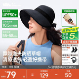 蕉下（beneunder）遮阳帽子女草帽防晒帽太阳帽便携飘带帽蛋卷GP745灰