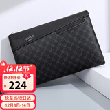 高尔夫（GOLF）男士手包休闲印花多卡位拉链信封包手拿包手抓包生日礼物送男友