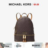 MICHAEL KORS迈克高仕 MK Rhea Zip 中号老花通勤包 棕色 200 中号