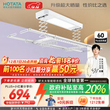 好太太（Hotata） 电动晾衣架智能自动升降晒被阳台晾衣架室外衣服架伸缩晾衣杆 【46孔大晒量】D11-Z白色