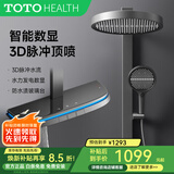 TOTOHEALTH淋浴花洒套装3D按摩钢琴恒温花洒全套增压自洁沐浴器精铜淋雨器 TBW9恒温版 3D脉冲按摩 枪灰色 （官方出品）