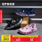 卡骆驰洞洞鞋贝雅卡骆班轻便耐磨一脚蹬休闲鞋|205089 黑色/白色-066 40 (250mm)