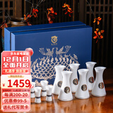 礼司府羊脂玉瓷来一沽白酒杯套装中式酒具洛阳文创高端送礼长辈新年礼物 来一沽【六壶六杯】礼盒装