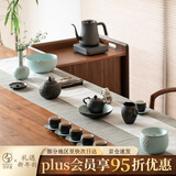 万仟堂茶具套装 高档陶瓷功夫茶具礼盒泡茶套装茶壶茶杯送礼  花好月圆